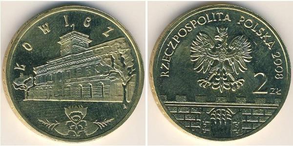 2 Zloty 波兰 Tin/铝/銅/Zinc 