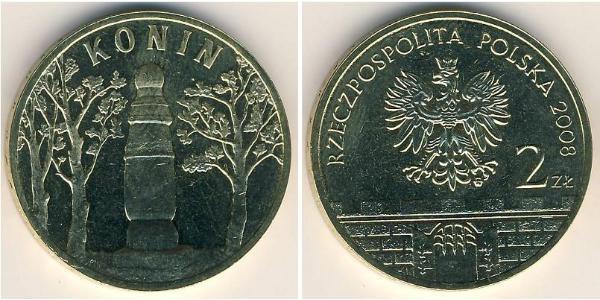 2 Zloty 波兰 Tin/铝/銅/Zinc 