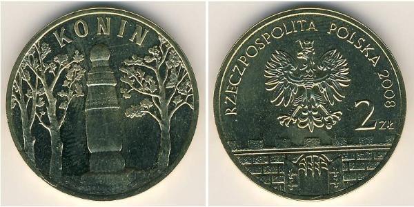 2 Zloty 波兰 Tin/铝/銅/Zinc 