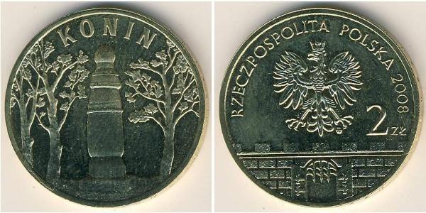 2 Zloty 波兰 Tin/铝/銅/Zinc 