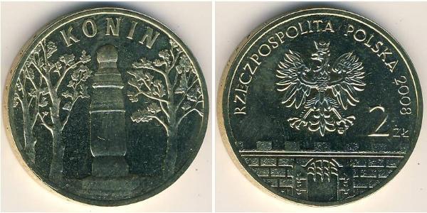 2 Zloty 波兰 Tin/铝/銅/Zinc 