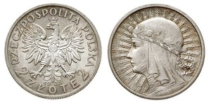 2 Zloty Deuxième République de Pologne (1918 - 1939)  