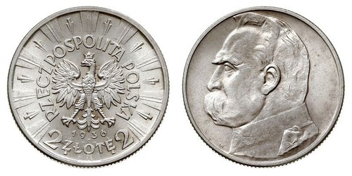 2 Zloty Deuxième République de Pologne (1918 - 1939)  