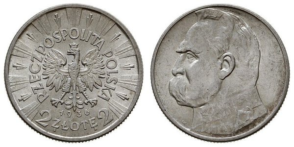 2 Zloty Deuxième République de Pologne (1918 - 1939)  