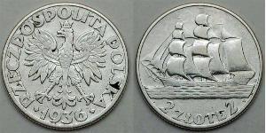 2 Zloty Second Polish Republic (1918 - 1939)  