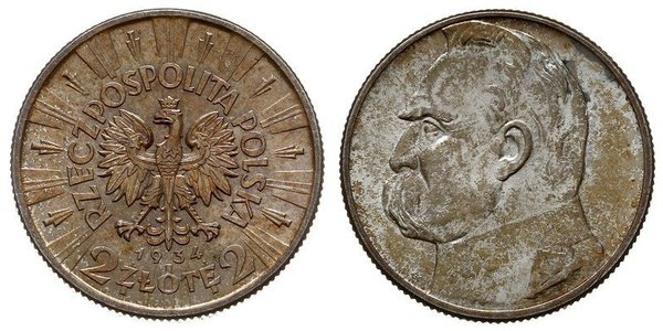 2 Zloty Segunda República Polaca (1918 - 1939)  