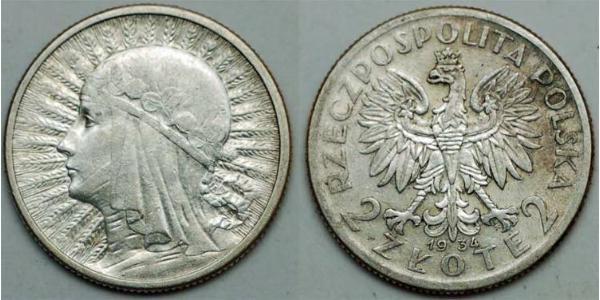 2 Zloty 波兰第二共和国 (1918 - 1939)  