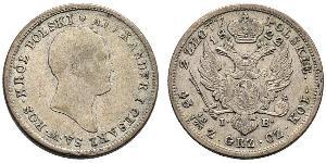 2 Zloty 俄罗斯帝国 (1721 - 1917) 銀 亚历山大一世 (俄国)  (1777-1825)