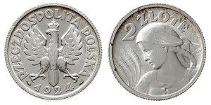 2 Zloty 波兰第二共和国 (1918 - 1939) 銀 