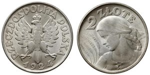 2 Zloty 波兰第二共和国 (1918 - 1939) 銀 