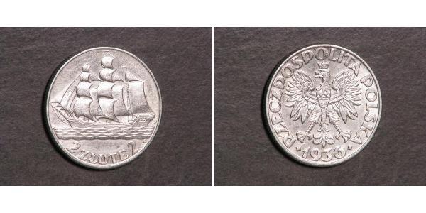 2 Zloty 波兰第二共和国 (1918 - 1939) 銀 