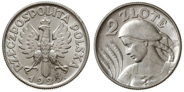 2 Zloty 波兰第二共和国 (1918 - 1939) 銀 