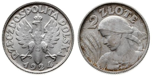 2 Zloty 波兰第二共和国 (1918 - 1939) 銀 
