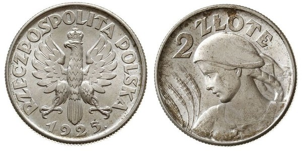 2 Zloty 波兰第二共和国 (1918 - 1939) 銀 