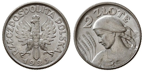 2 Zloty 波兰第二共和国 (1918 - 1939) 銀 