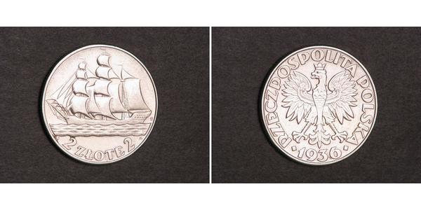 2 Zloty 波兰第二共和国 (1918 - 1939) 銀 
