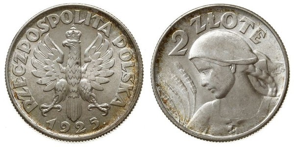2 Zloty 波兰第二共和国 (1918 - 1939) 銀 