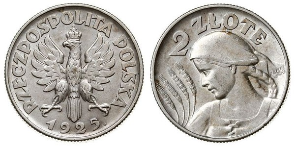 2 Zloty 波兰第二共和国 (1918 - 1939) 銀 