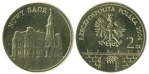 2 Zloty 波兰 黃銅 