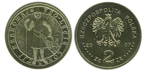 2 Zloty 波兰 黃銅 