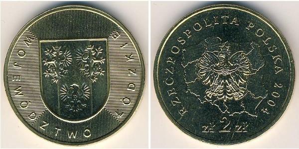 2 Zloty 波兰 黃銅 