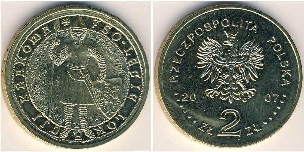 2 Zloty 波兰 黃銅 