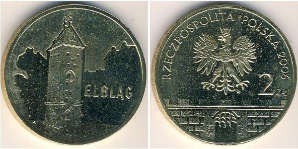 2 Zloty 波兰 黃銅 