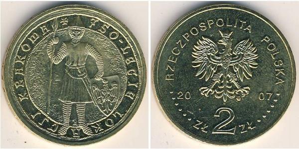 2 Zloty 波兰 黃銅 