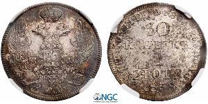 2 Zloty / 30 Kopeke Russisches Reich (1720-1917) Silber Nikolaus I (1796-1855)