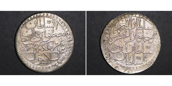 2 Zolota Empire ottoman (1299-1923) Argent Moustapha III (1757 - 1774)