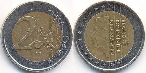 2 Євро Королівство Нідерланди (1815 - ) Біметал 