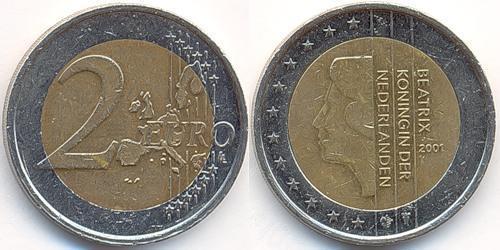 2 Євро Королівство Нідерланди (1815 - ) Біметал 