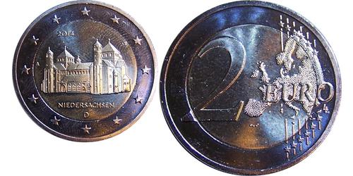 2 Євро Федеративна Республіка Німеччина (1990 - ) Нікель 