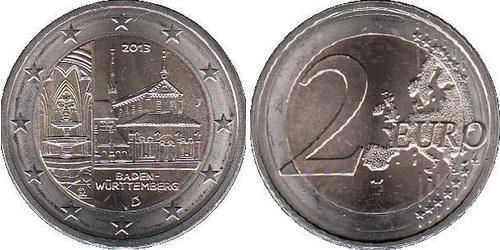 2 Євро Федеративна Республіка Німеччина (1990 - ) Нікель 