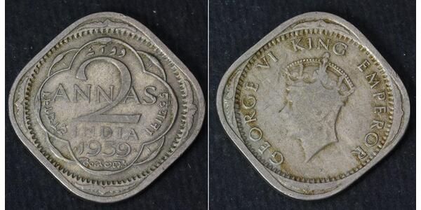 2 Анна Індія (1950 - ) Нікель/Мідь Георг VI (1895-1952)