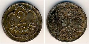 2 Геллер Австро-Венгрия (1867-1918) Бронза 