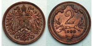 2 Геллер Австро-Венгрия (1867-1918) Бронза 