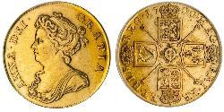 2 Гинея Королевство Великобритания (1707-1801) Золото Анна (королева Великобритании)(1665-1714)