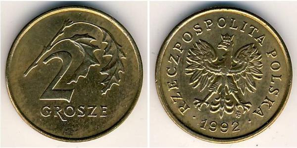 2 Грош Республика Польша (1991 - ) Бронза 