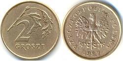 2 Грош Республіка Польща (1991 - ) Латунь 