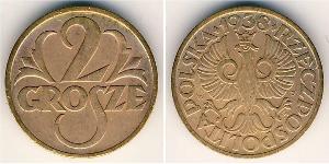 2 Грош Польша / Польская Республика (1918 - 1939) Медь 