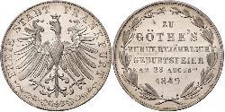 2 Gulden Ville libre de Francfort Argent 