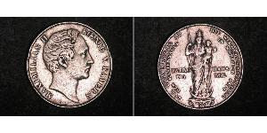 2 Гульден Королевство Бавария (1806 - 1918) Серебро Максимилиан II (король Баварии)(1811 - 1864)