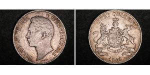 2 Гульден Королевство Вюртемберг (1806-1918) Серебро Вильгельм I (король Вюртемберга)