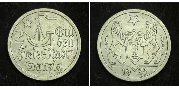 2 Гульден Gdansk (1920-1939) Срібло 