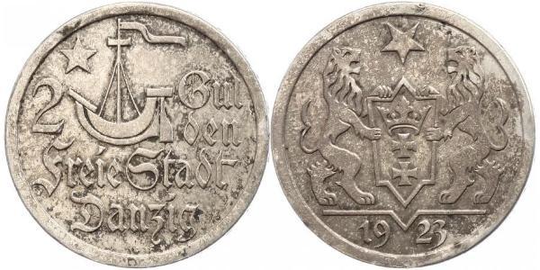 2 Гульден Gdansk (1920-1939) Срібло 