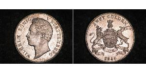 2 Гульден Королівство Вюртемберг Срібло William I of Württemberg