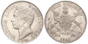 2 Гульден Королівство Вюртемберг Срібло William I of Württemberg