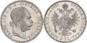 2 Гульден / 2 Флорін Австро-Угорщина (1867-1918) Срібло Франц Иосиф I (1830 - 1916)