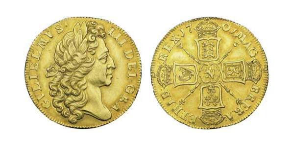2 Гінея Королівство Англія (927-1649,1660-1707) Золото Вільгельм III (1650-1702)